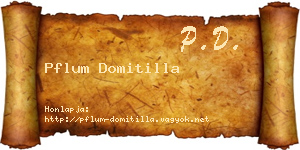 Pflum Domitilla névjegykártya